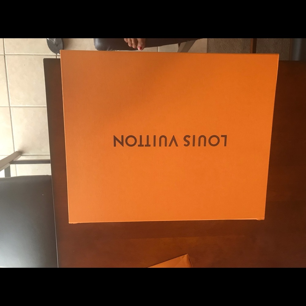 LV extra large empty box and shopping bag